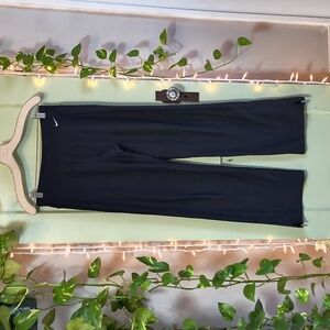 Women's Nike Dri-FIT Wide Leg  Black Yoga Lounge Leisure Pants S